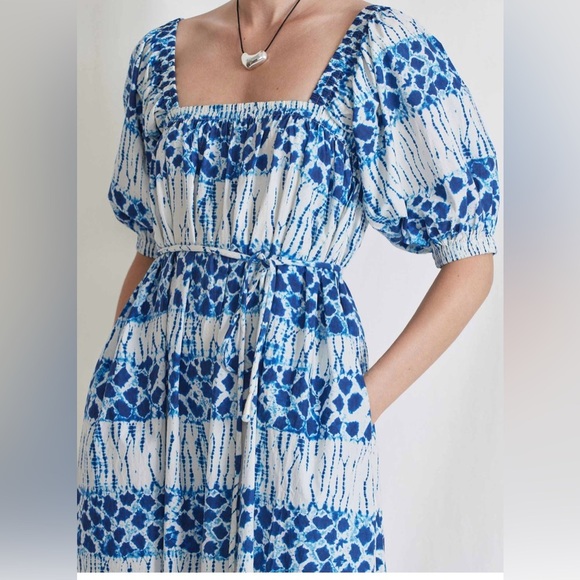 Apiece Apart Gali Shirred Midi Dress- NWOT - Picture 7 of 10